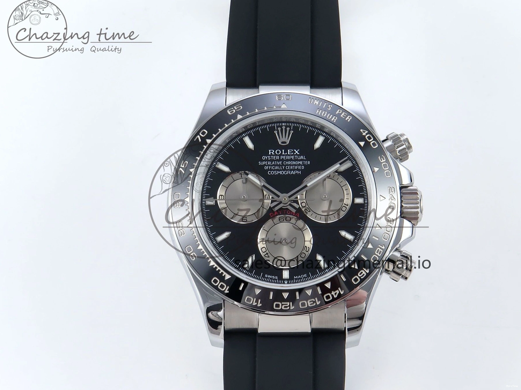 MiroTime 0411 Daytona 126519 QF 1:1 Best Edition Black Gray Dial on Oysterflex Strap QF4131 V Vibrant 340